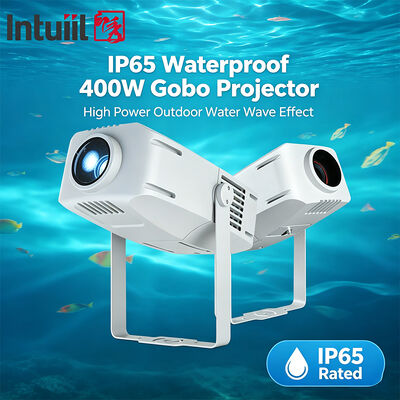 Luz Projetora de Ondas de Água 400W IP65 — Efeito Dinâmico de Ondulação LED DMX512 para Exterior, Piscina e Palco