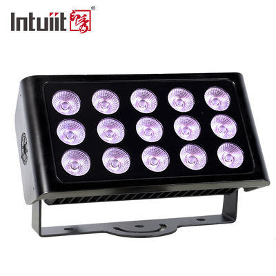 o rgbw de 15*5W 4-IN-1 conduziu dispositivos elétricos de iluminação industriais comerciais da fase exterior de luzes de inundação em suportes