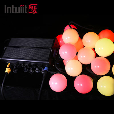 cor solar exterior da sincronização da música de luzes da corda 240V que muda a lâmpada elástico da decoração IP54