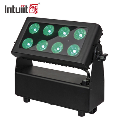 a fase do diodo emissor de luz do controle de 8*10W RGBWA IR ilumina o projetor de iluminação sem fio a pilhas da lavagem de cor da cidade