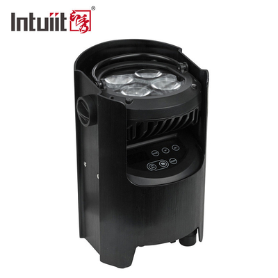 Luz exterior sem fio recarregável 4 a pilhas da paridade do diodo emissor de luz de DMX em 1 RGBWAUV 4*12W com controlador do IR
